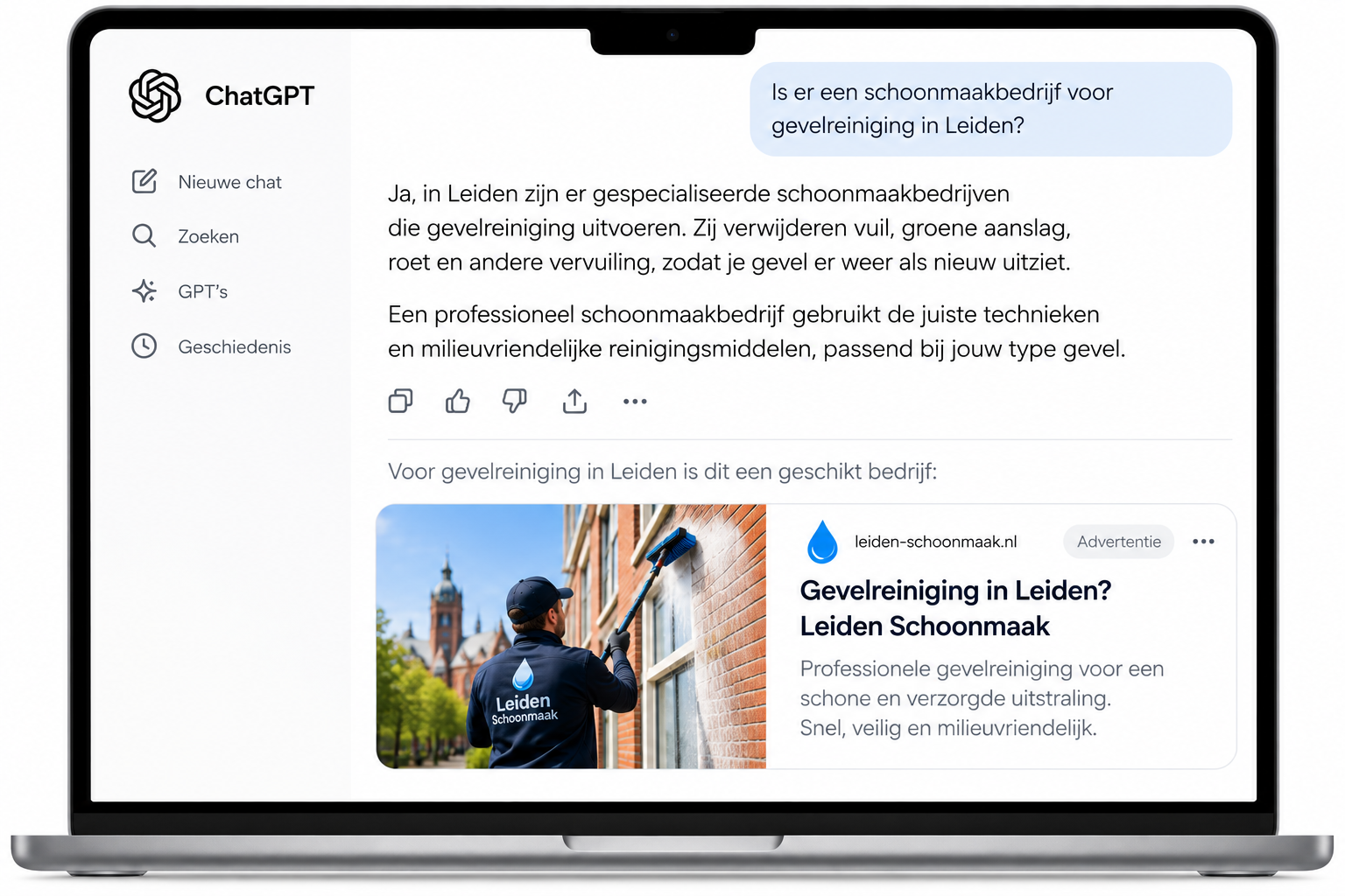 adverteren in chatGPT