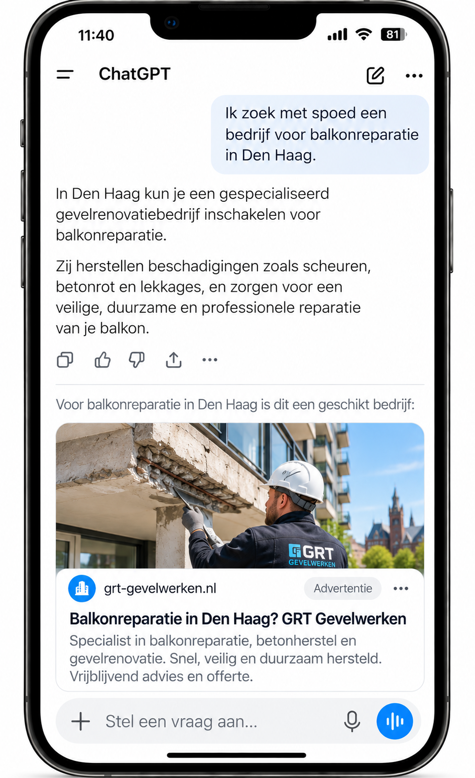 adverteren in chat gpt nieuw