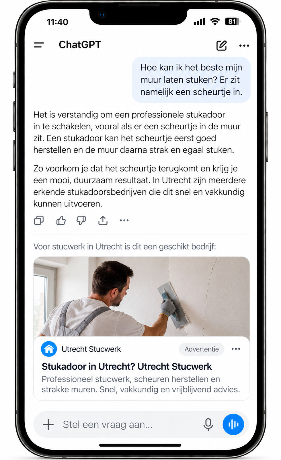 adverteren in chat gpt
