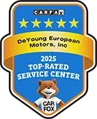 CarFax 2025 Top-Rated Service Center | Deyoung European Motors, Inc.
