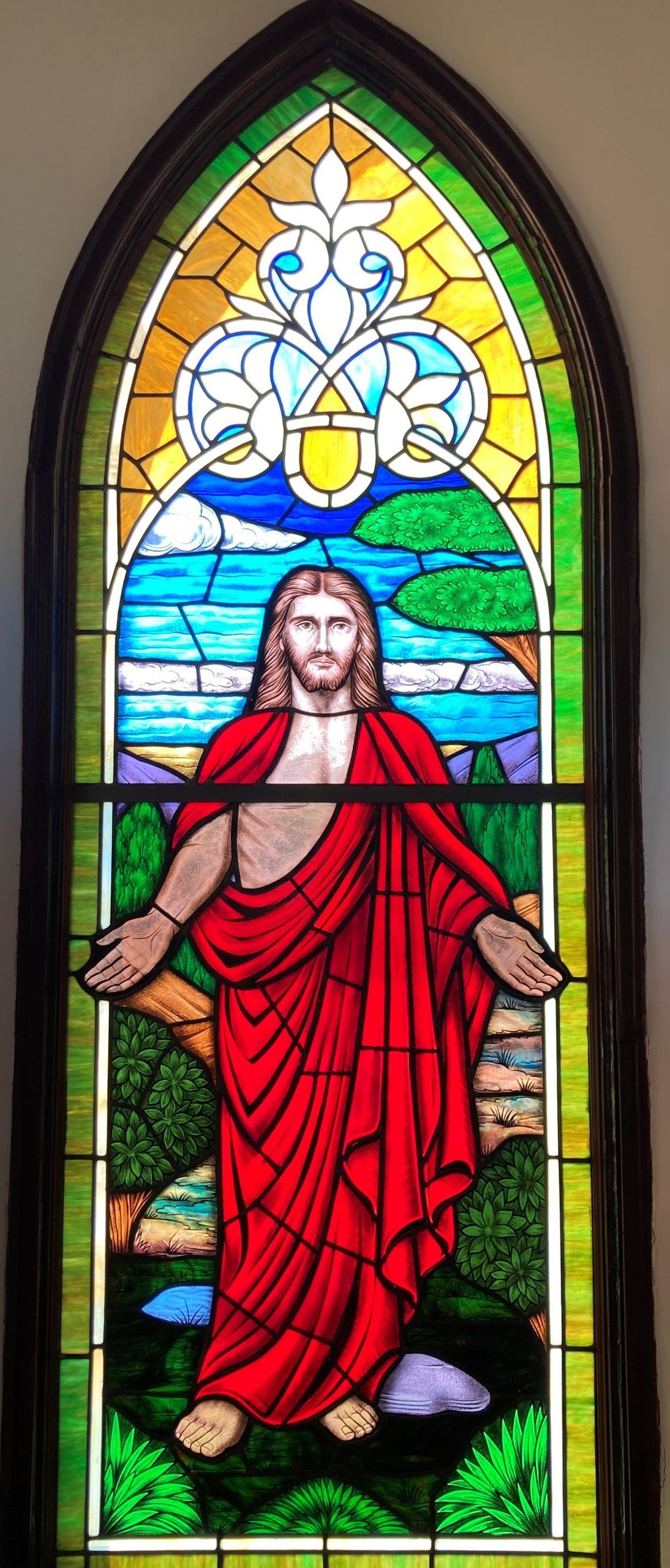 Jesus with open arms (close-up)