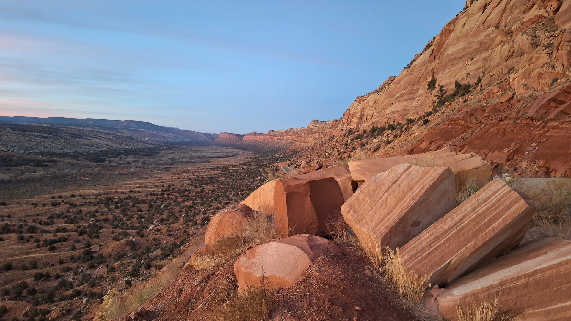 Desert landscape with rocks