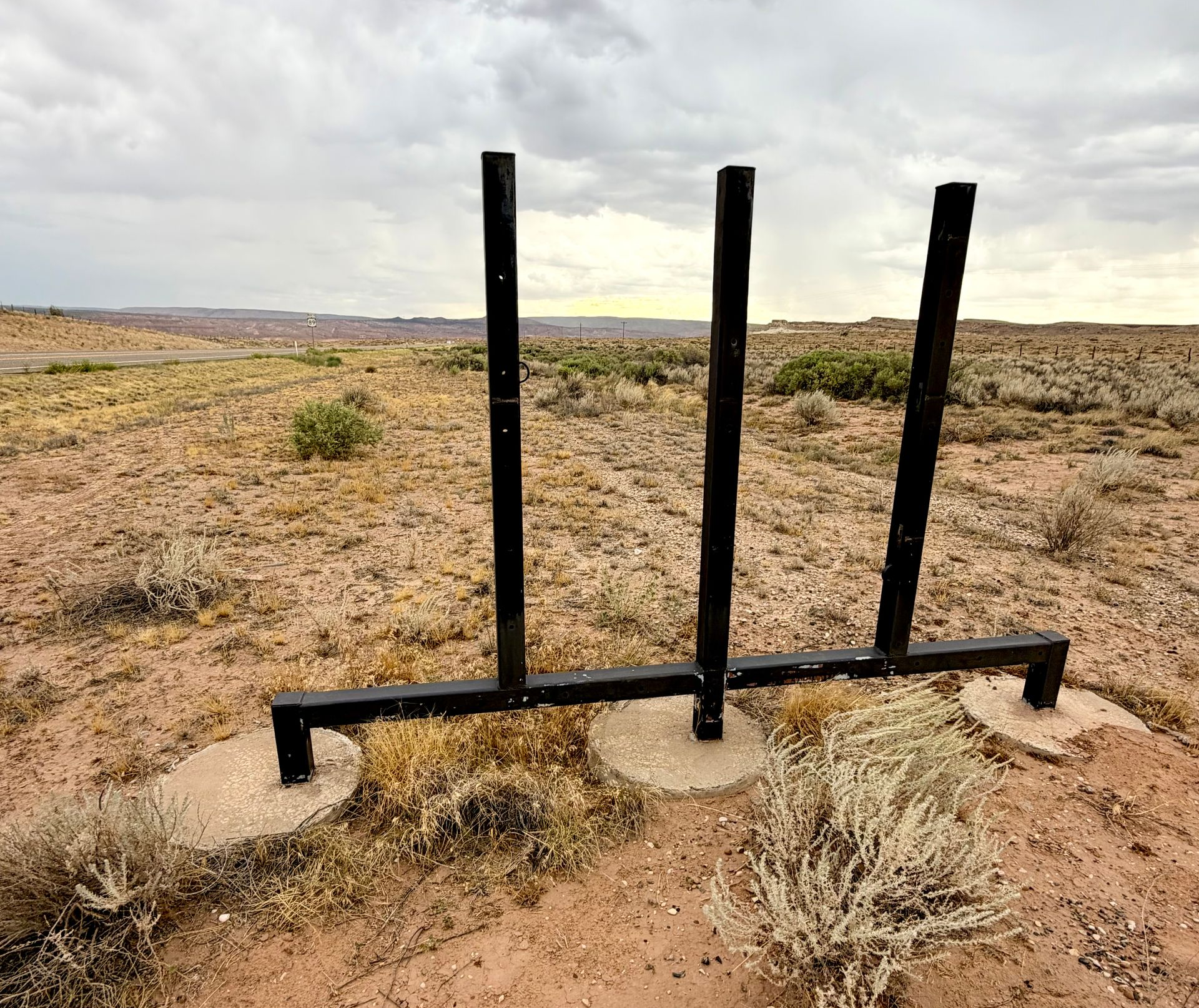 Sign posts with sign removed