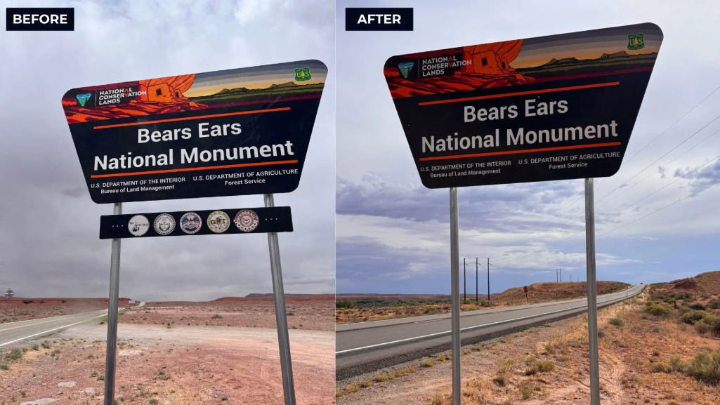 Your Public Lands sign in desert landscape
