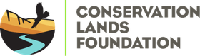Logo for the Conservation Lands Foundation, an environmental nonprofit supporting National Conservation Lands.