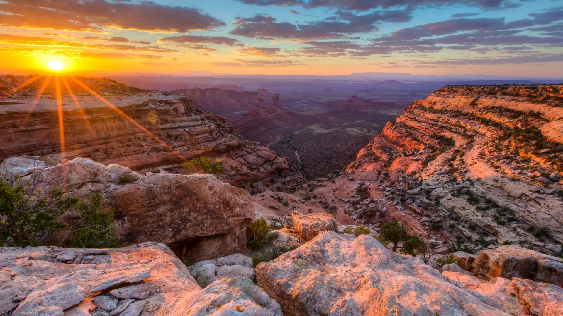 desert landscape at sunset