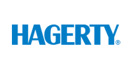 Hagerty logo in blue text on a white background