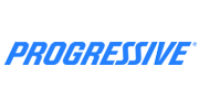 Progressive logo in blue italic text on a white background