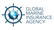 Global Marine Insurance Agency logo with a blue ship wheel and globe icon
