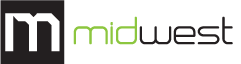 Midwest logo with a black stylized “m” icon and green “midwest” text on a white background