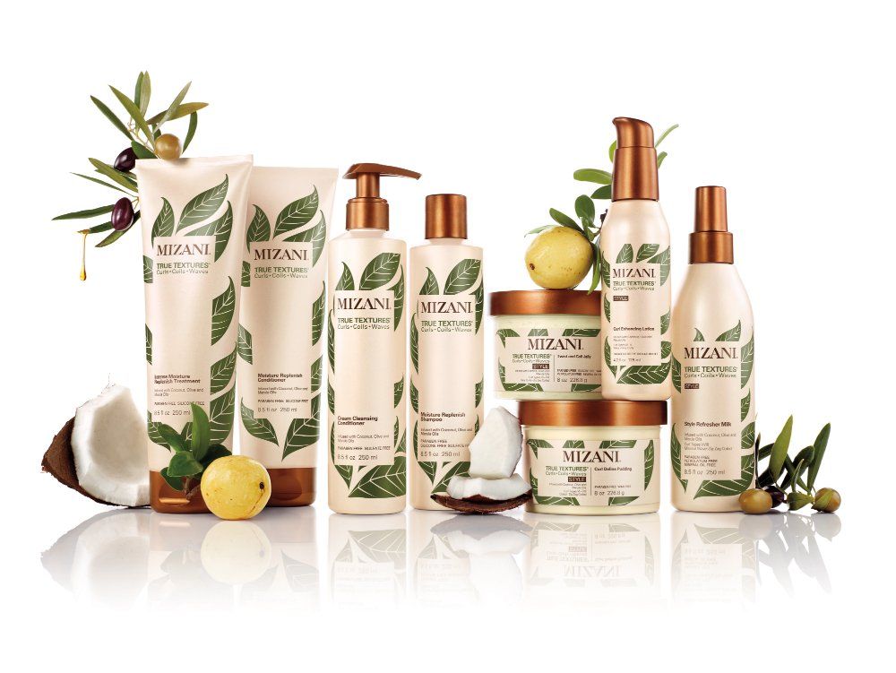 A Group of Bottles and Jars of Mezani Hair Products