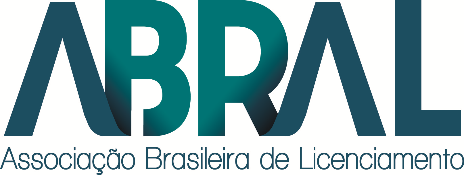 Logo azul da ABRAL, Associação Brasileira de Licenciamento, com fundo branco.