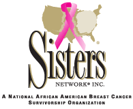 A logo for sisters network inc. a national african american breast cancer survivorship organization