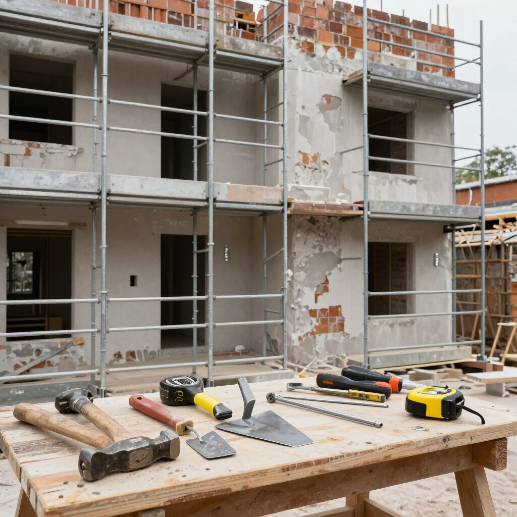 Chantier de rénovation en cours