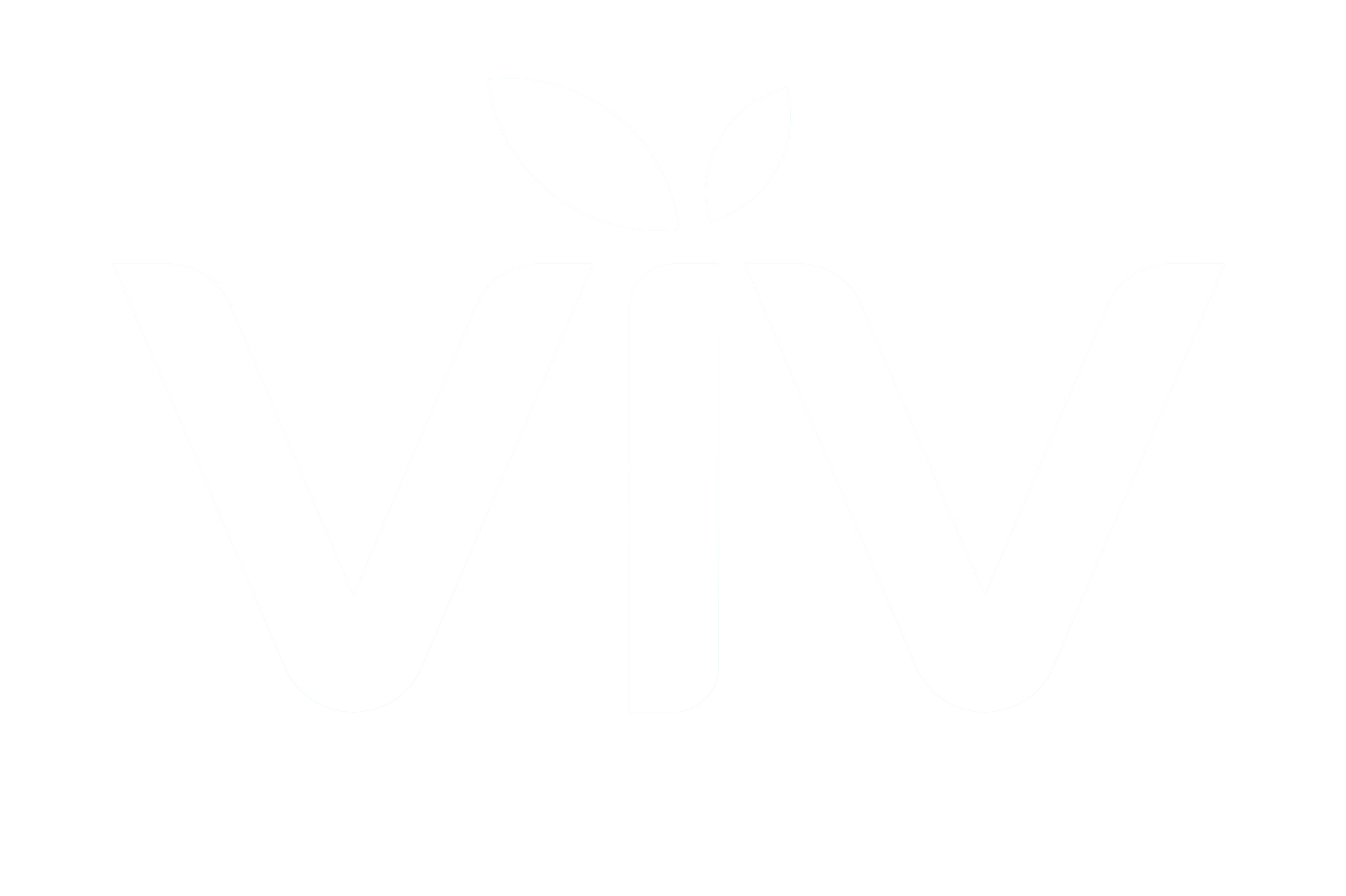 A white logo for a company called viv