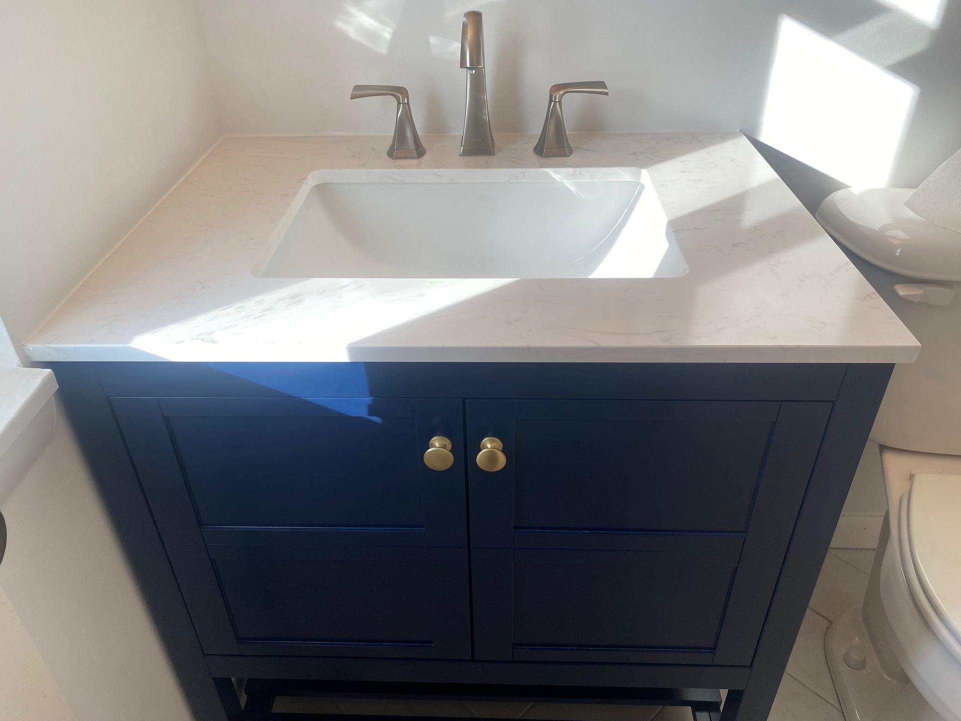 blue vanity
