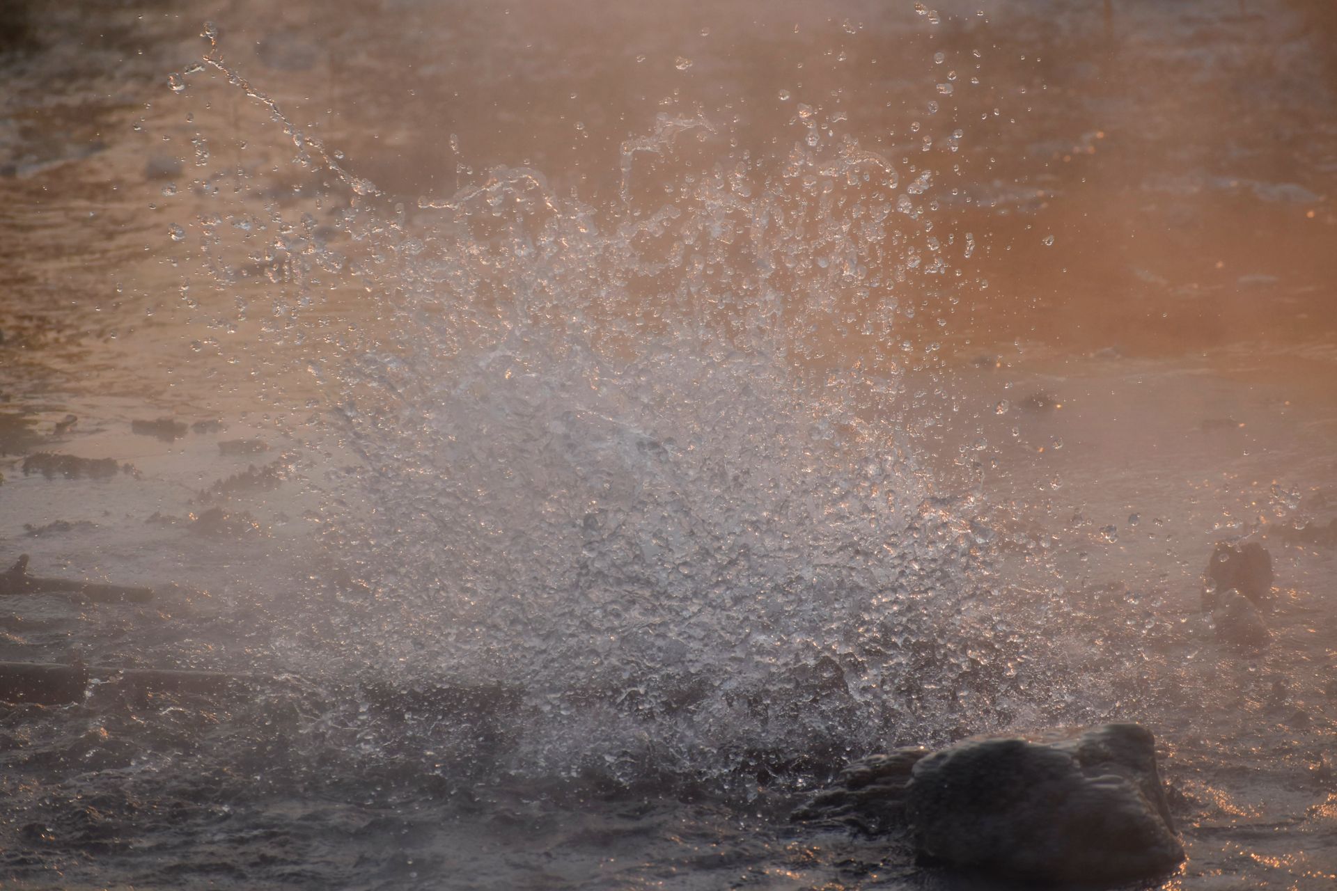 Small geyser eruption