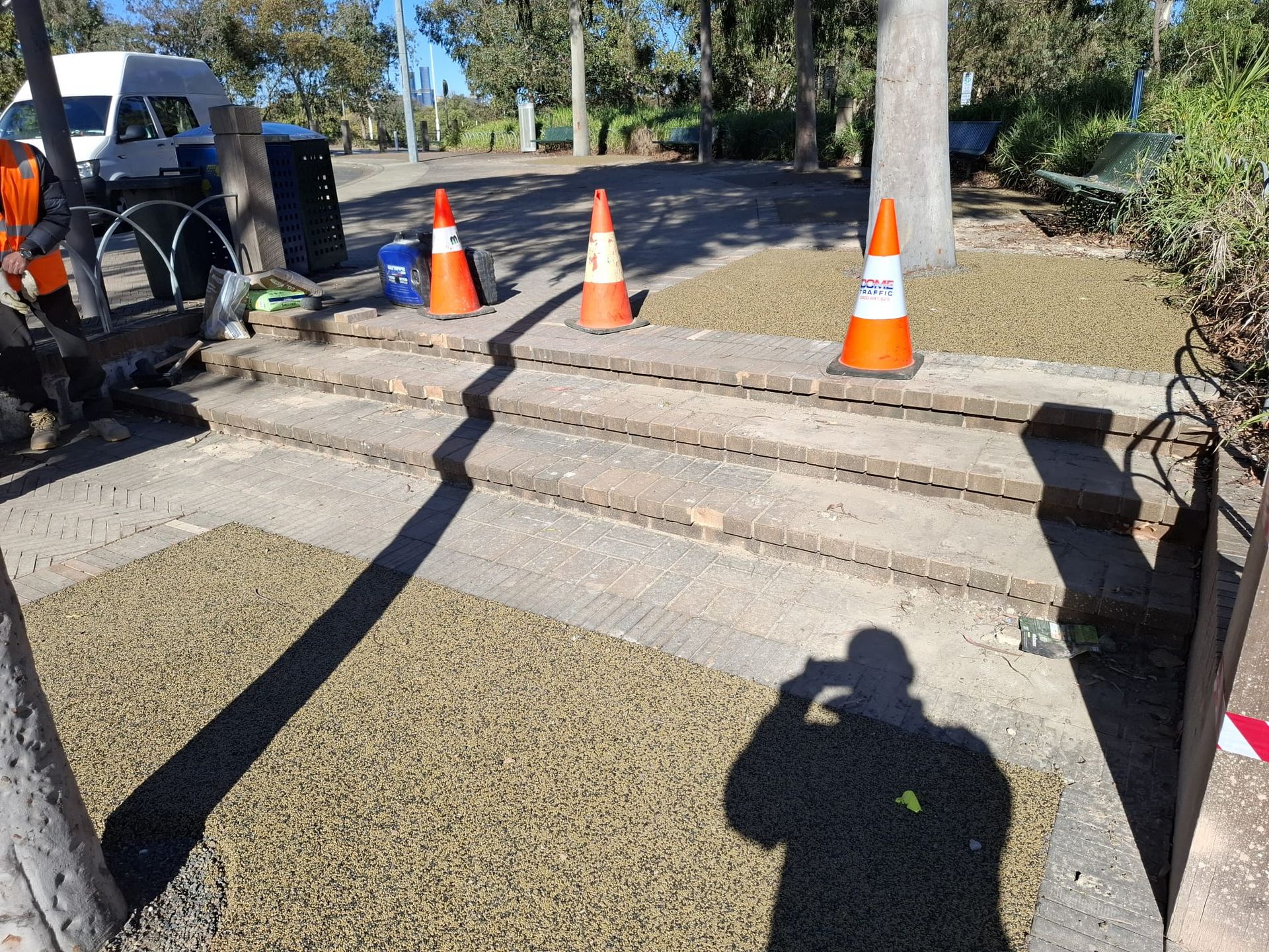 Plot Service Installation Melbourne Zoo- Porous Lane Tree-plot Installation.
