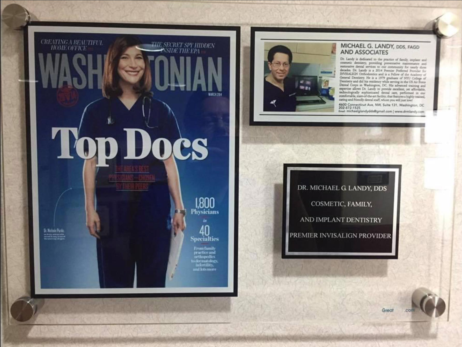 Dr. Landy Award — Washington, DC — Michael G. Landy, DDS.