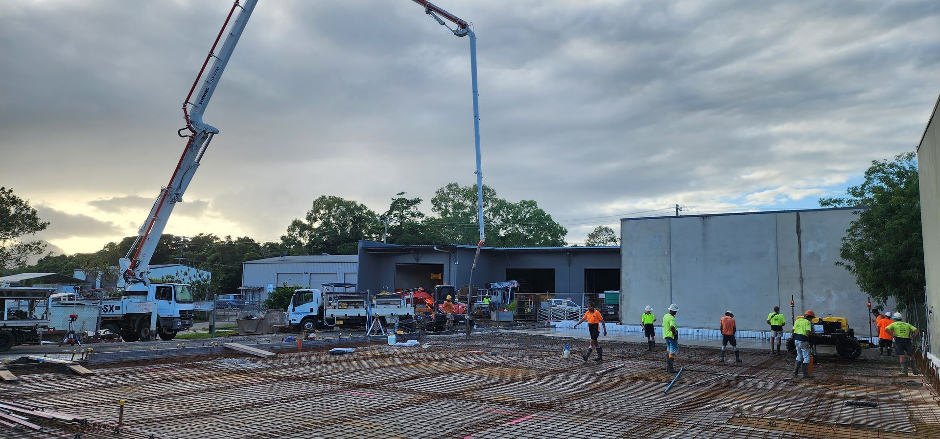 Commercial concrete pumping