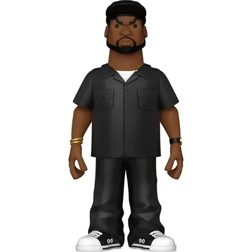 Ice cube is a cartoon character wearing a black shirt and black pants.