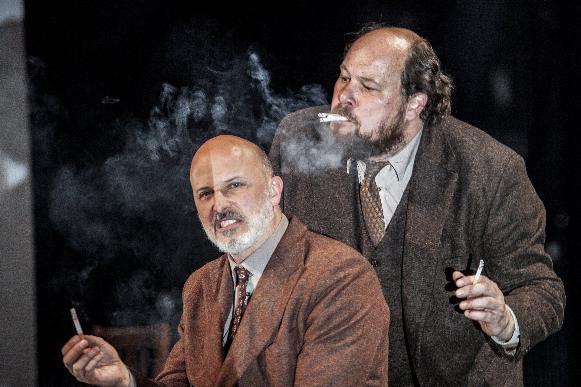 Alte Meister von Thomas Bernhard, Regie Dušan David Pařízek, Darsteller Rainer Galke, Lukas Holzhausen  © Lukáš Horký / Weiterspielen Productions