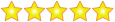 A row of yellow stars on a white background.