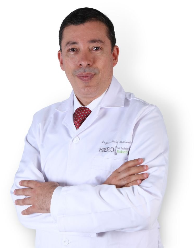 A man in a lab coat with the word herd on it