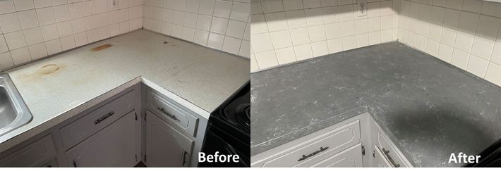 countertop refinish before and after