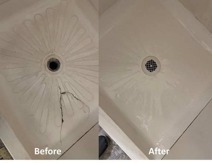 fiberglass refinish before and after