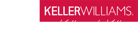 The keller williams logo is red and white on a white background.