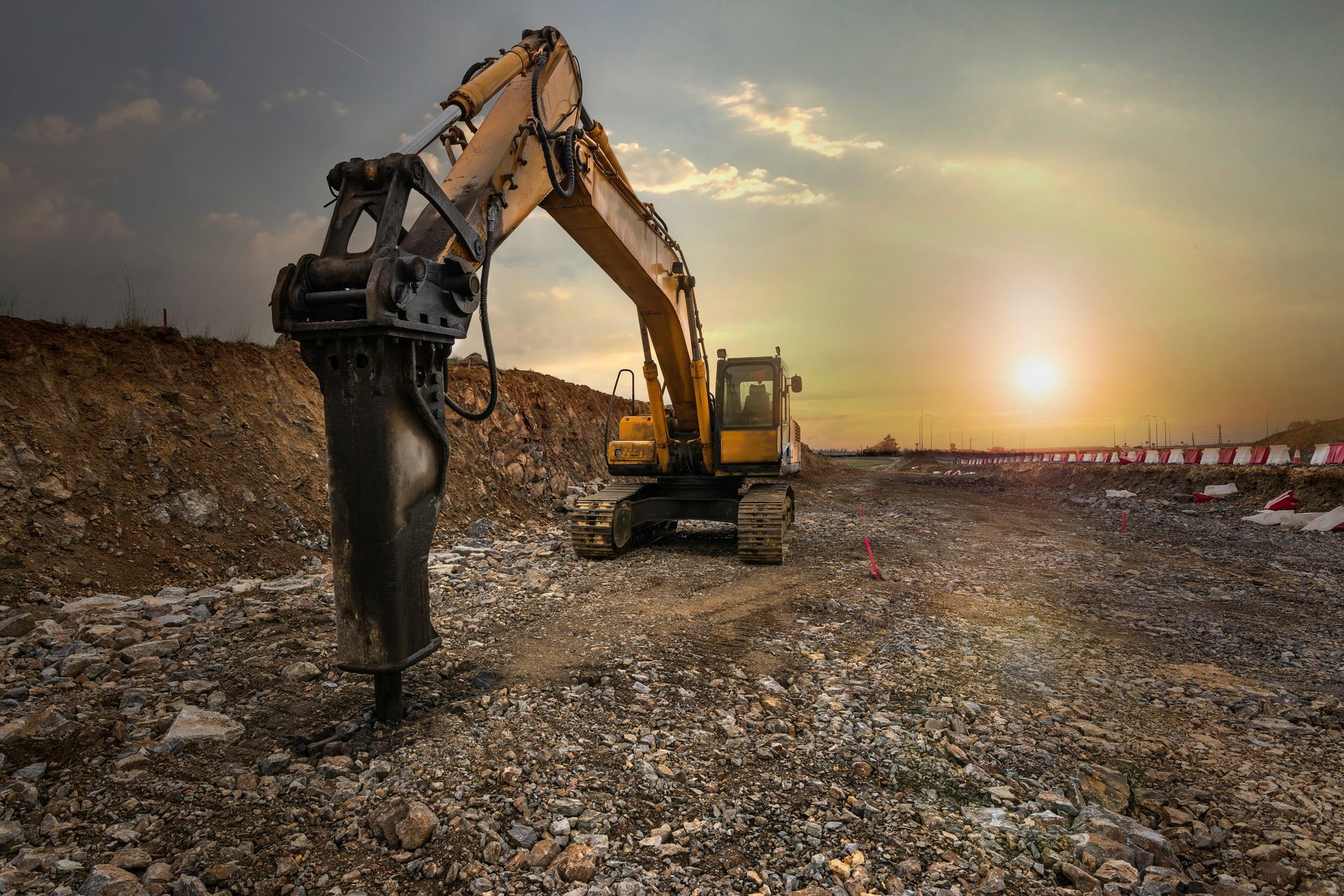 An excavator.