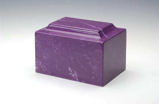 Purple decorative box with a ridged lid on a white background