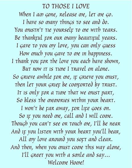 Poem titled “To Those I Love” in black cursive on a pale background, with a blue butterfly at top right.