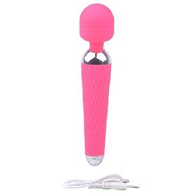 10-Speed Rechargeable Silicone Wand Massager (USB Recharging)