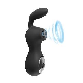 Dual-Function Vibrator with Suction and Rabbit Ear Stimulator