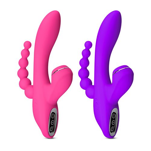 Dual-Stimulation Vibrator with Anal Beads