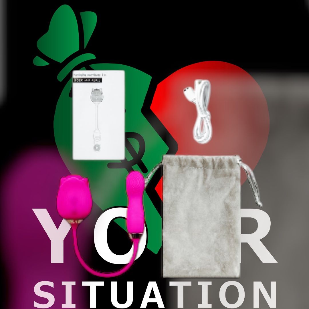 Dual-Ended Rechargeable Rose Vibrator with Flexible Neck