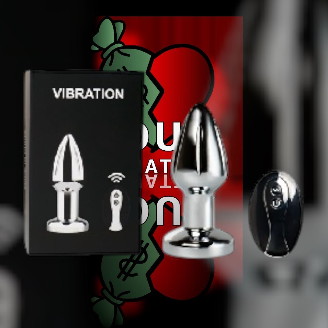 Vibrating Stainless Steel Plug with Remote Control