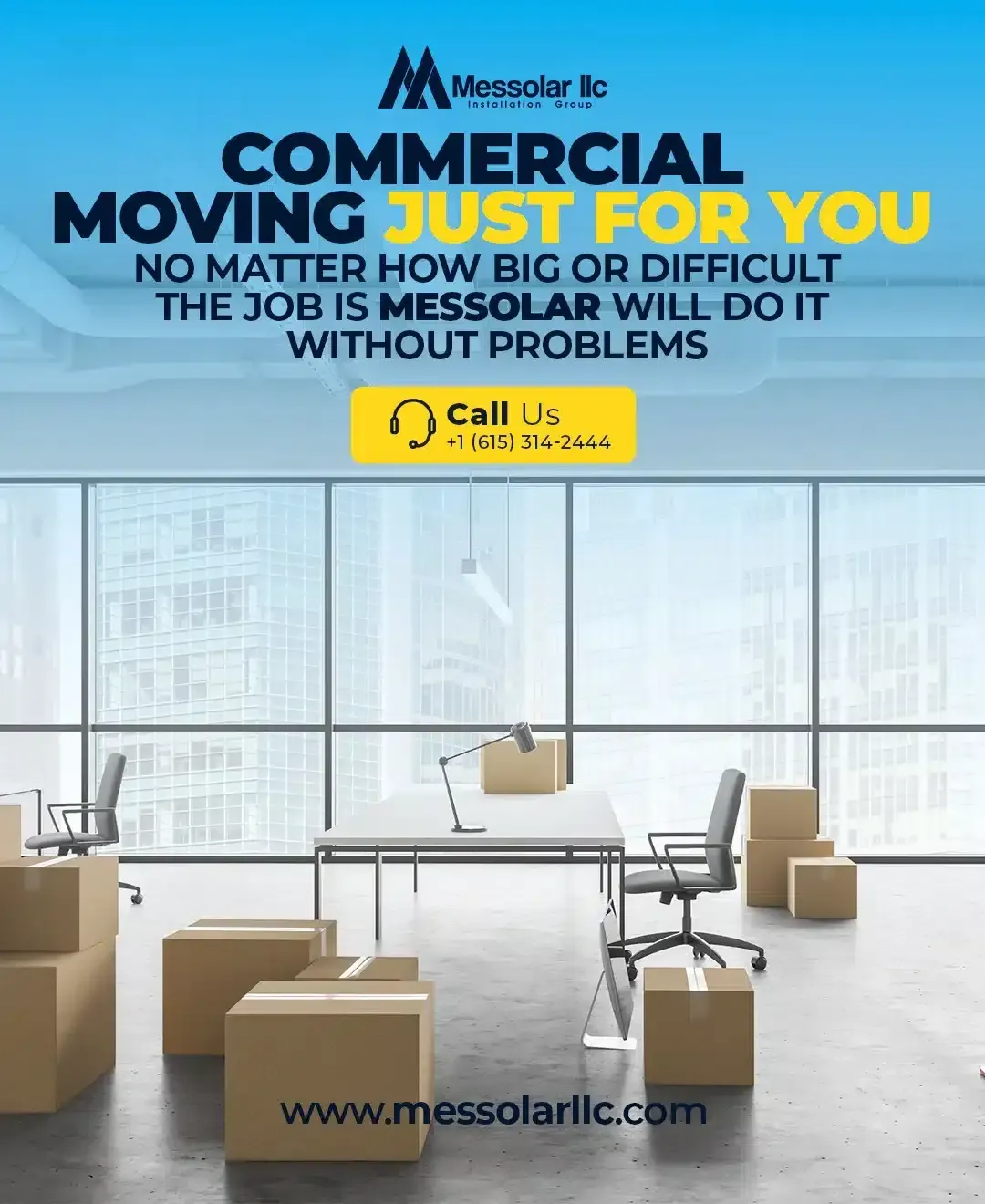 Commercial moving just for you no matter how big or difficult the job is messolar will do it without problems
