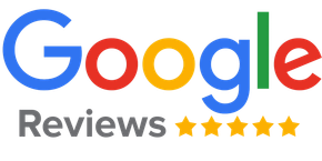 Google Reviews logo with five gold stars.