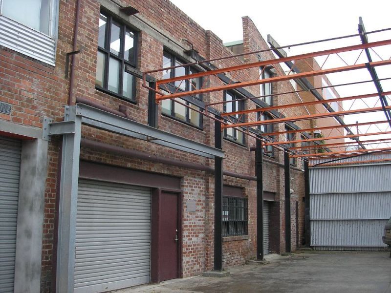 iron roof outside the building