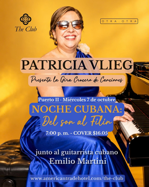 Jazz club poster: singer Geraldine Ehrman, black dress, holding a microphone. 
