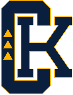 Logo for Vikings Flag Football Club with blue and gold CK monogram and stars