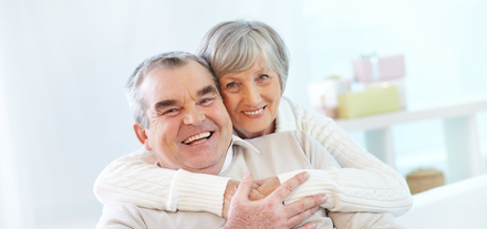 Older couple smiling