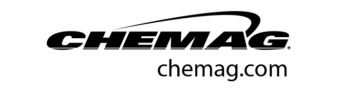 Chemag logo in black with chemag.com text on a white background