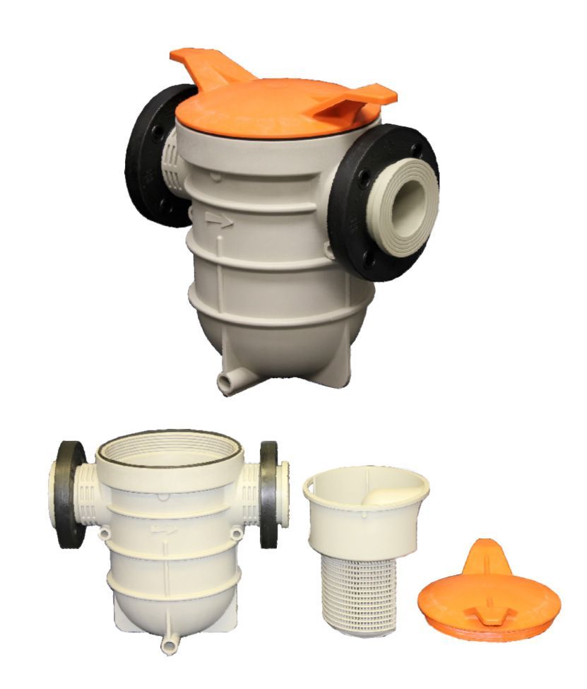Polypropylene basket strainers