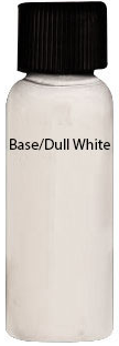 A bottle of Base/Dull White paint with a black cap.