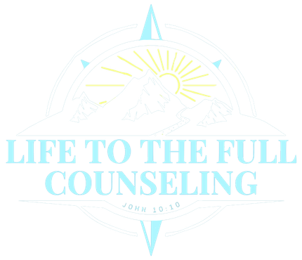Logo with compass, mountains, sun, and text: