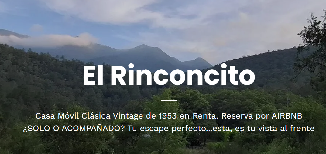 Desarrollo web de El Rinconcito casa rodante en renta en Cienega de Gonzalez